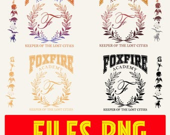 Paquete de imágenes de Foxfire Academy, Símbolos de Las Ciudades Perdidas, Imágenes de Neverseen, Imágenes de Kotlc, Equipo Foster-Keefe, Bolsa de Kotlc, Regalo para amantes de los libros