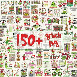 Grinch Christmas PNG Bundle, Grinchmas Png, Grinch Png, Grinch Face Png, Whoville Xmas Png, Funny Grinch Christmas  Png, Instant Download