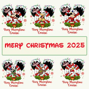 Di.sney Cruise Line Christmas 2025 Png, Cruise Family Xmas Png, Cruise Squad Png, Mouse and Friends Christmas Png, Christmas Party 2025 Png