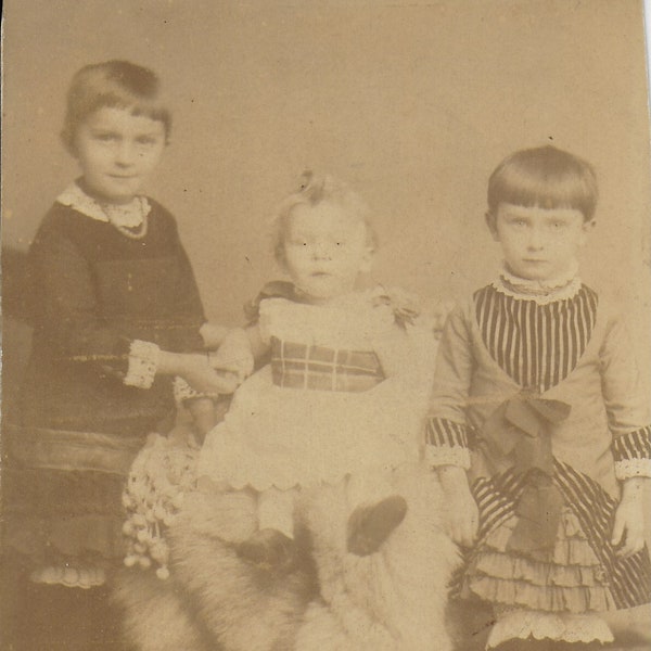 Digital Photo, Download, Victorian Photo,Family Photo, Girls, Sisters, Striped Dress, Baby, Ideal for Craft Projects, Boy in Dress?