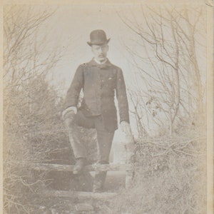 Fotografia vittoriana, carta di gabinetto, signorotto di campagna, stile scavalcante, gentiluomo di campagna