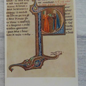 Pacote de cartas vintage, Aspectos da vida medieval, cartas ilustradas, Conjunto B do Museu Britânico, em envelope, cartas ilustradas