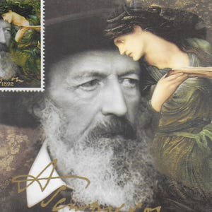Carte postale vintage PHQ 4 cartes, création de timbres Tennyson, projets artistiques, journaux, art mural, création artisanale