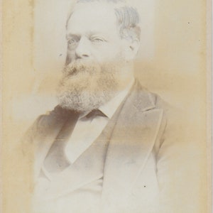 Kastkaart, bebaarde gentleman studioportret, Albert E Coe, Norwich