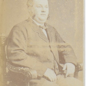 Victorian CDV, Old Gentleman, in Chair, by G Churchill, Eastbourne