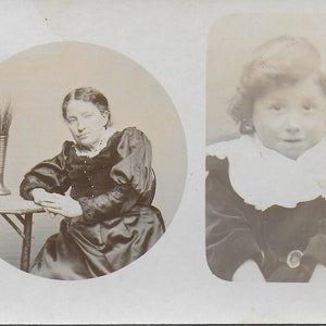 Vintage Photograph, RPPC, Multi Photo, Lady and Child, Newcastle, St Nicholas Mission, 1910