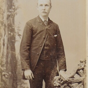 Victoriaanse kastkaart Victorian American Gentleman, door Furshew, Hudson, New York