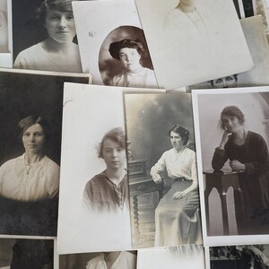 RPPC of Women 5 or 10 Fashion, Style, 1900s 1940s Ideal for Crafts, Art Projects, Junk Journals, Scrapbooks etc image 4