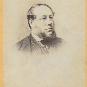 Viktorianische Fotografie, Kabinettkarte, viktorianischer Gentleman, Bart, von Fred Whitlock, Birmingham, Mode, Sozialgeschichte