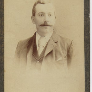 Victoriaanse foto, kabinetskaart, slimme heer, Leeds