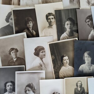 RPPC of Women 5 or 10 Fashion, Style, 1900s 1940s Ideal for Crafts, Art Projects, Junk Journals, Scrapbooks etc image 10