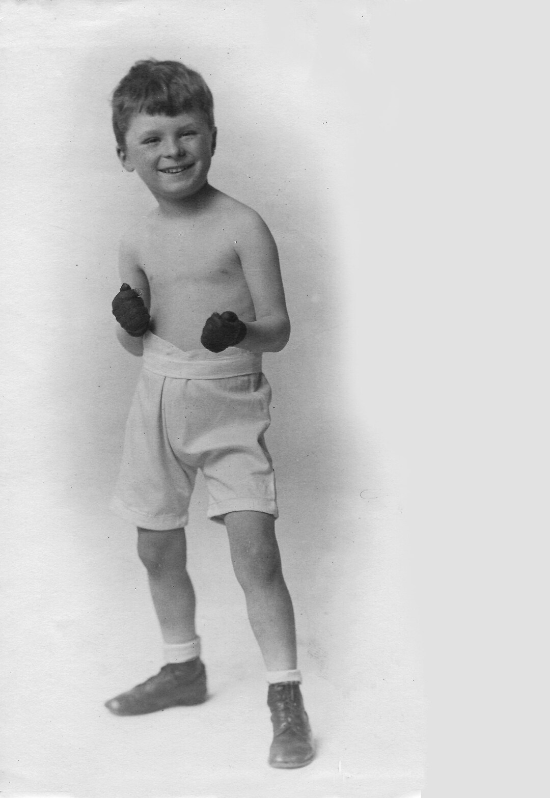 Reprint Photo From Original Young Boy Boxer Boxing Gloves Etsy