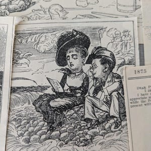 Vintage Ephemera, Illustrationen, Damen, Herren, Tiere, etc Stecklinge, Journale, Handwerk, Kunstprojekte x 12 1950er Jahre #2
