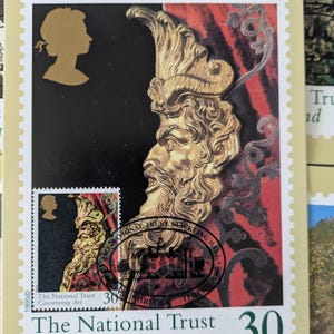 Vintage PHQ-ansichtkaartenset National Trust, 5 kaarten, planten, gebouwen, kunstpostzegels, knutselen, kunstprojecten, tijdschriften, kunst aan de muur, knutselspullen