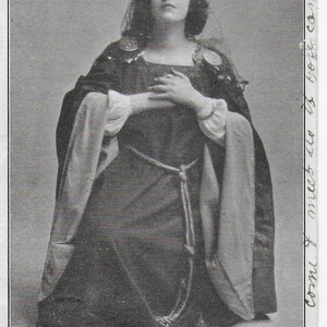 RPPC, Paula Gaythorne, aktorka, opera, seria Queens i romans, opublikowano w 1905 r.