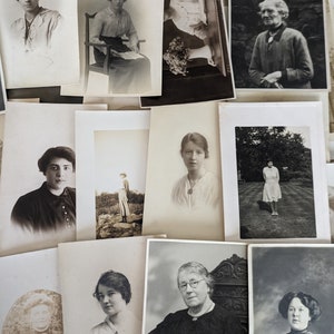 RPPC of Women 5 or 10 Fashion, Style, 1900s 1940s Ideal for Crafts, Art Projects, Junk Journals, Scrapbooks etc image 1