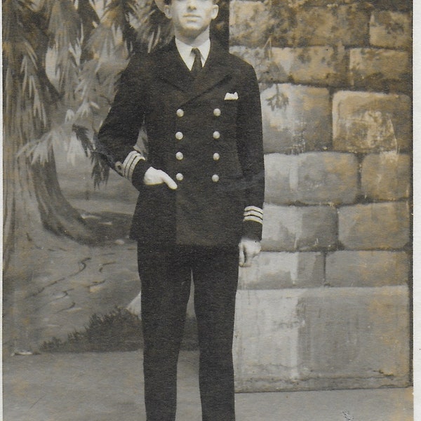 Vintage Photograph, Man in Uniform, Captain, Navy,