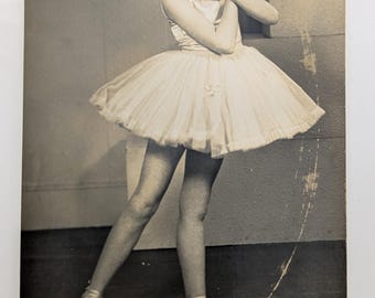 Vintage Photograph, Young Girl, Ballerina in the Studio
