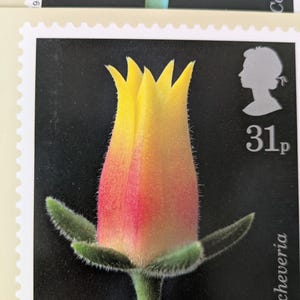 Lot de cartes postales vintage PHQ fleurs, 4 cartes, Gaillardia, timbres artistiques, création artisanale, projets artistiques, carnets de notes, art mural, édition 1er jour