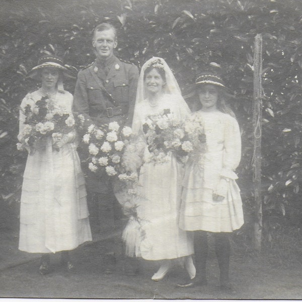 Digital Download, Wedding Day, George & Daisy, Military Wedding, Beautiful Dress, Bridesmaids, Wedding Flowers, 1912