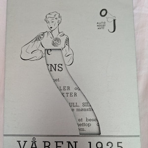 Vintage 1935 Varen Noors? Modebrochure Oscar jacobsen