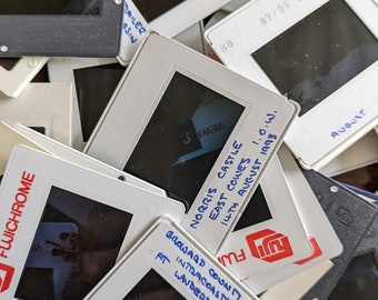 50 Vintage Plastic Slides - All Sorts, Ideal for Scrapbooks, Junk Journals, Art Projects, Crafting etc