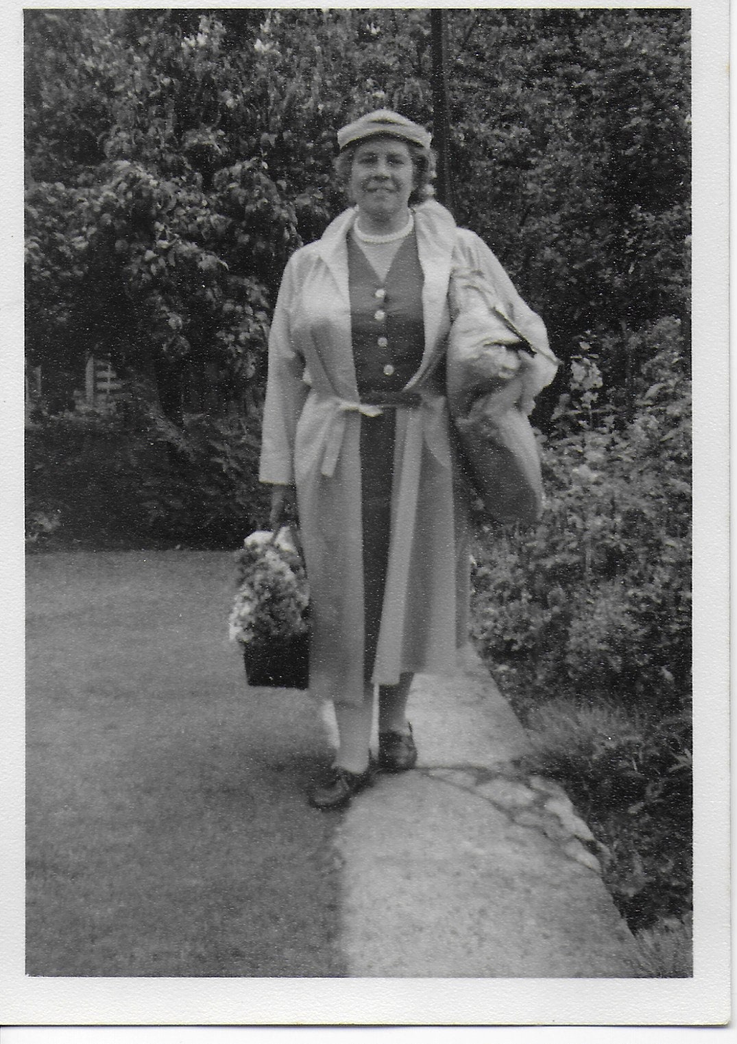 Vinatge Photo , Bag lady in the Park