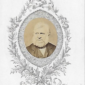 Vittoriano CDV Barbuto Gentiluomo, Sconosciuto, Memorial Card, Storia Sociale
