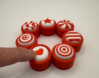 3D Printed Key Clicker - Fidget Toy Keychain - Satisfying Click Button with Holiday Design