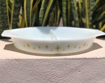 Vintage Pyrex Mod Kitchen 043 Dish Oval Baker Casserole Yellow Etsy