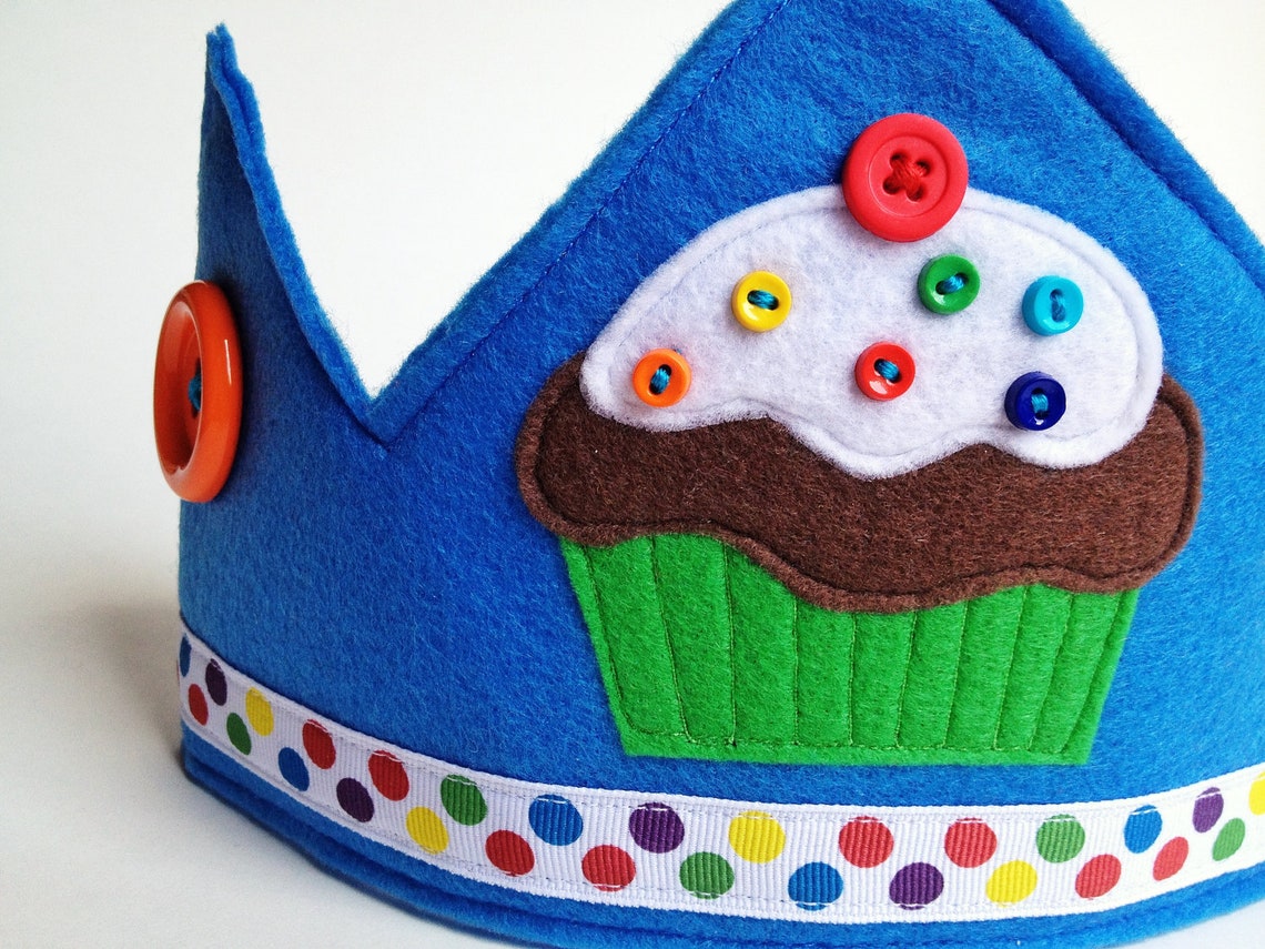 Birthday Cupcake Crown Etsy