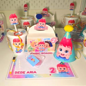 Bebefin Birthday Party Kit | Personalized Baby Shark Theme Favors Bundle
