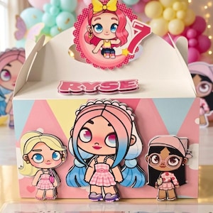 Avatar World Party Bundle | Personalized Magic Board, Cup, Candy Box | Kids Birthday Decorations