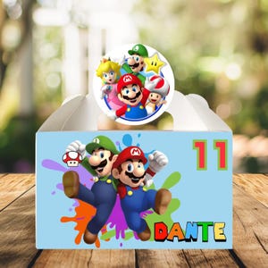 Super Mario Personalized Favor Box – Gamer Party