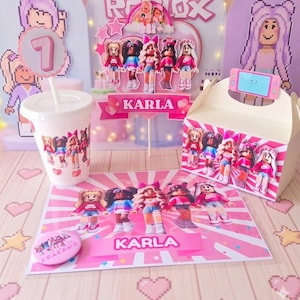 Bundle Roblox Favor Box – Complete Birthday Party image 1
