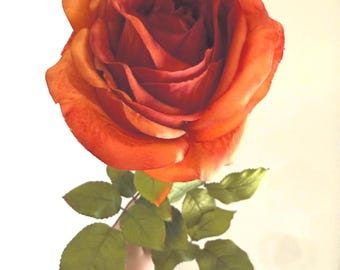 Rustiek bloemstuk in een kleine vaas - Decoratieve kunstbloemen voor thuis of op kantoor - Handgemaakt middelpunt