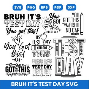 Bruh, es ist Testtag, Rock the Test svg, du hast dieses Png, Testtag svg, Star Day Shirt-Design, Cricut Silhouette, Sublimationsdateien, Dxf Eps