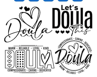 Doula Svg, Blessed Doula svg, Adult Humor svg, Motivational Quote svg, Pregnancy Crewneck svg, Midwife svg, Sublimation, Cricut, Png Dxf