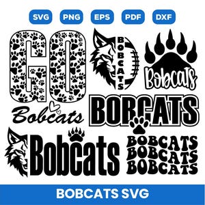 Bobcats Svg, Bobcat Svg-bundel, Bobcats Paw Print Svg, Wild Cats Svg, Bobcats Tshirt, Bobcats minnaar cadeau, Svg-bestanden voor Cricut, Svg Dxf Eps