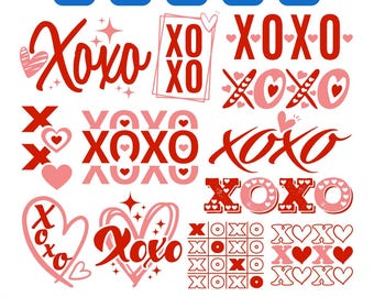 XOXO Svg, Valentine's Day Shirts Svg, Love Svg, Valentine’s Day SVG Love, Valentine Svg Heart Svg, Cricut and Silhouette, Valentine Gift