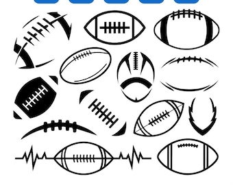 Football Outline Svg Bundle, Football Laces Svg, Football Sublimation, Football Svg, Football Cutfile, Football Game Svg, Cricut, Svg Eps