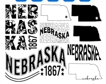 Nebraska Svg bundel, Nebraska State Svg, Love Nebraska Svg, Nebraska Cricut, Nebraska silhouet, staat Nebraska Svg, Cricut, Cutfile Png