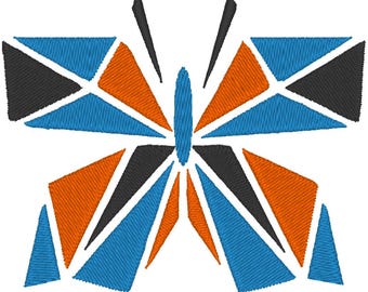 Motif de broderie papillon - géométrique