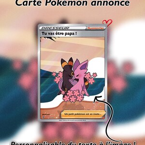 La tarjeta Pokémon anuncia el embarazo