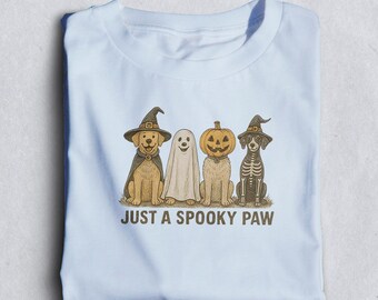 Funny Halloween Dog Shirt, Spooky Paw Design
