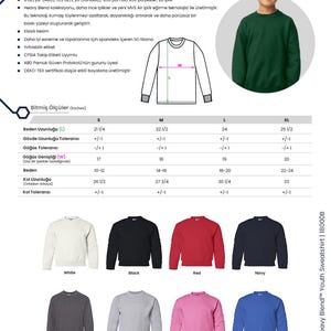 Może przedstawiać: Bluza Gildan Heavy Blend Youth w r&oacute;żnych kolorach. Klasyczny kr&oacute;j, wykonana z mieszanki bawełny i poliestru. Dostępna w rozmiarach S do XL. Zawiera tabelę rozmiar&oacute;w w calach.