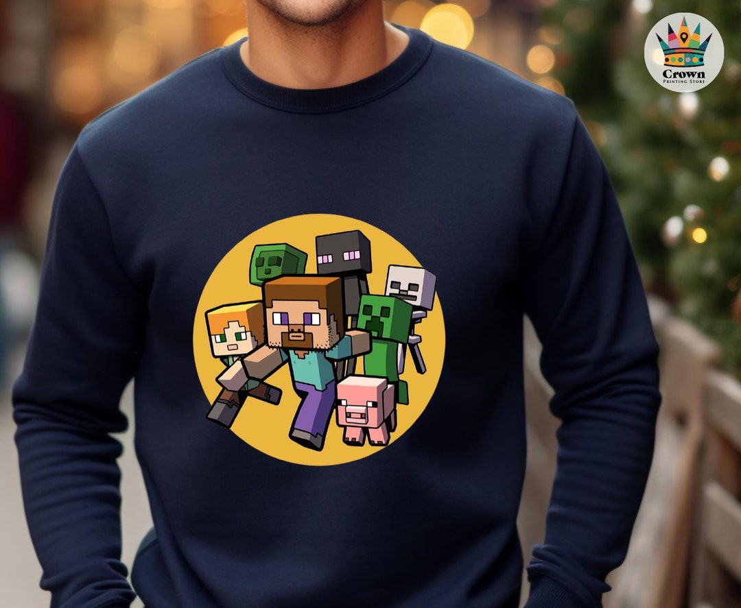 Minecraft Sweatshirt Für Jungen - Offizieller Creeper Print 5-12 Jahre