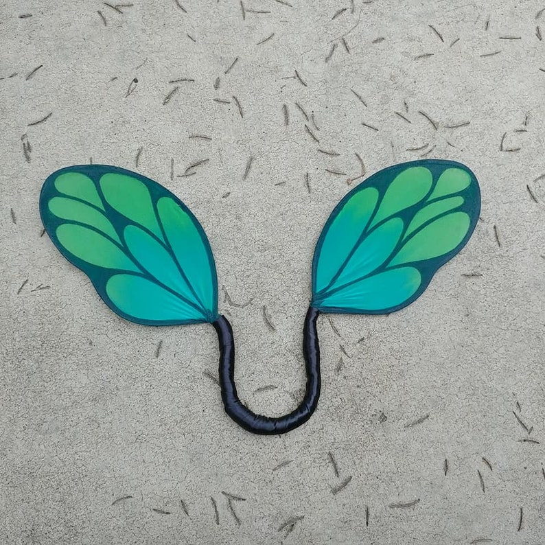 Mini Apple Green /& Emerald with Dark Green Fairy Wingalings Costume Fairy Wings
