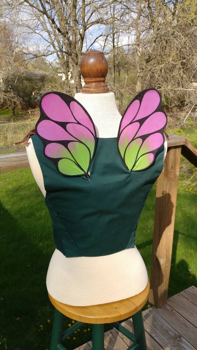 Mini Apple Green /& Emerald with Dark Green Fairy Wingalings Costume Fairy Wings