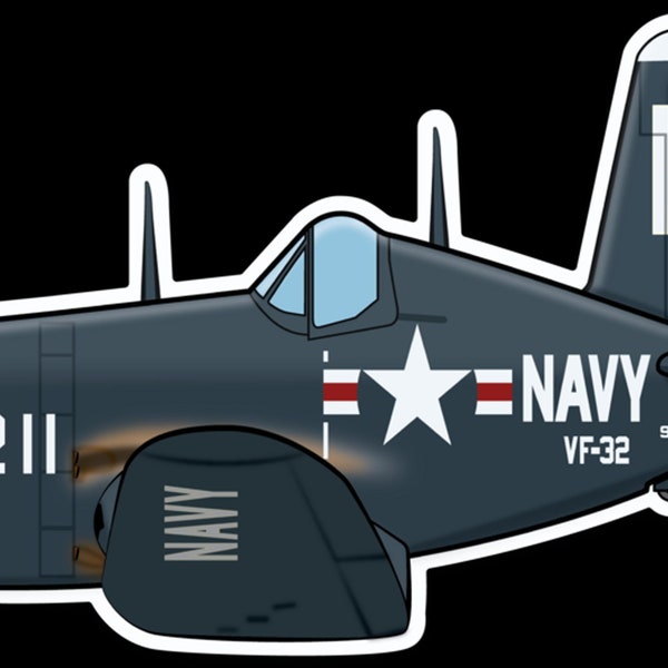 Jesse Brown's F4U-4 Corsair VF-32 #211 Baby Plane Sticker